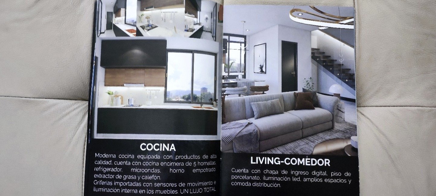 Cocina y living comedor Golden Park